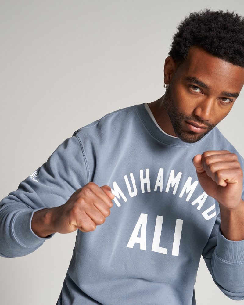 A Muhammad Ali Heritage Crewneck ALI 0030 OFP Bluestone 0002