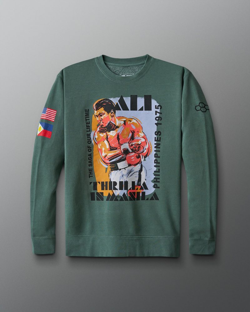 ALICR1005 Ali Fight of the Century Crewneck PUP Alpine Green 0001