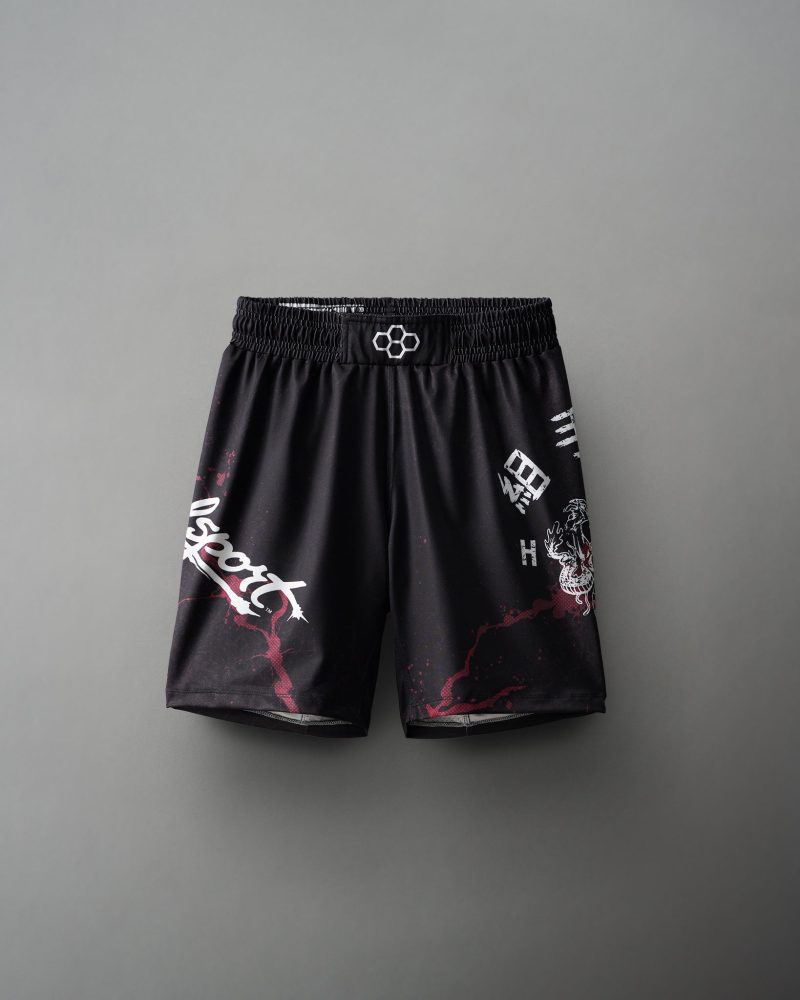 BSP 0007 Bloodsport Raw Elite Wrestling Shorts PUP Black 001