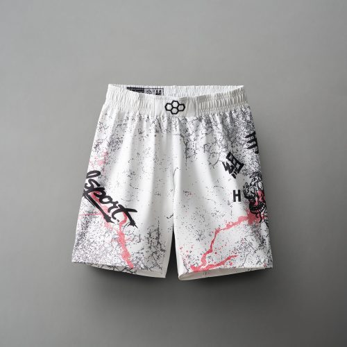 BSP 0007 Bloodsport Raw Elite Wrestling Shorts PUP White 001 1