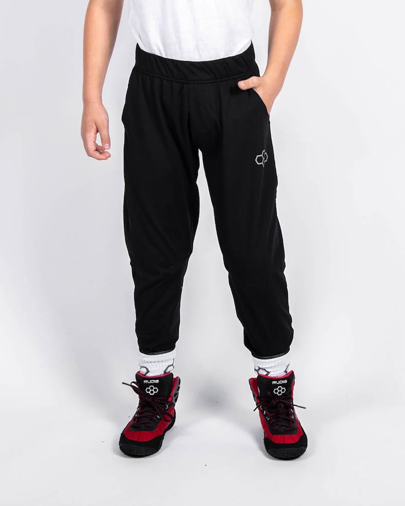 Black RUDIS Hex Premier Youth Joggers Y JOG 0001 Black 0001