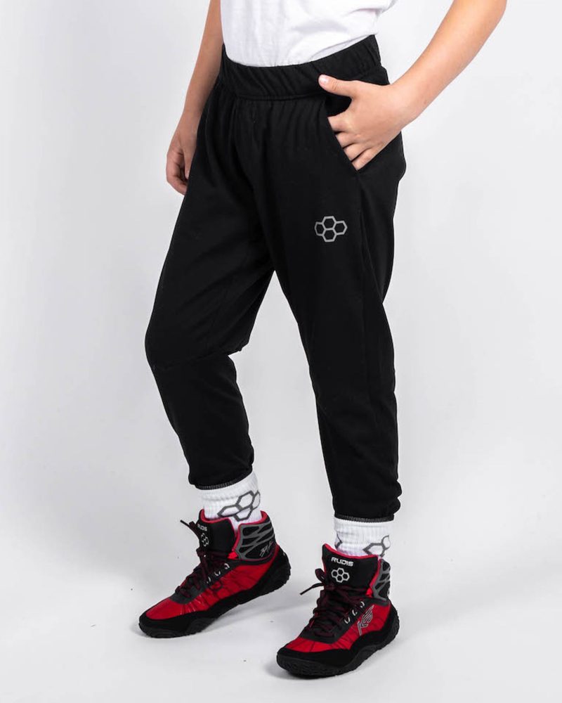 Black RUDIS Hex Premier Youth Joggers Y JOG 0001 Black 0002