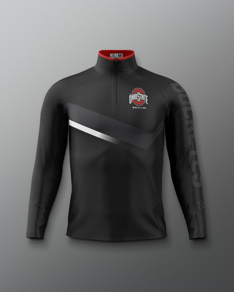 COHQZ1018 Ohio State Sublimated Quarter Zip Black 0001