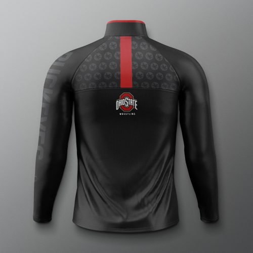 COHQZ1018 Ohio State Sublimated Quarter Zip Black 0002