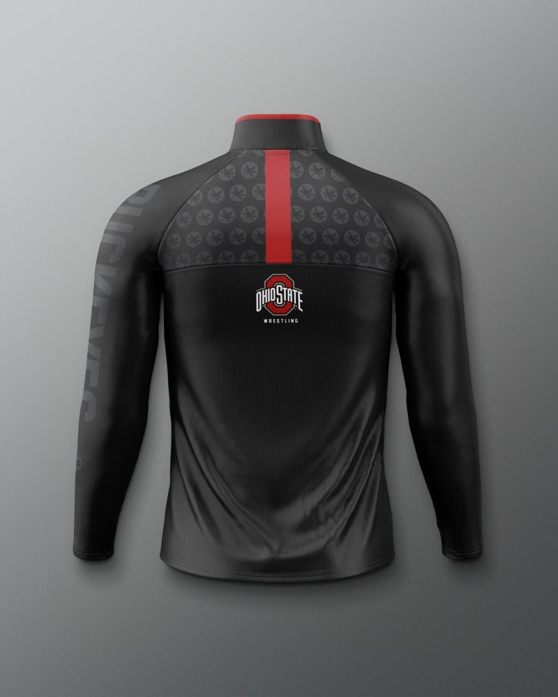 COHQZ1018 Ohio State Sublimated Quarter Zip Black 0002