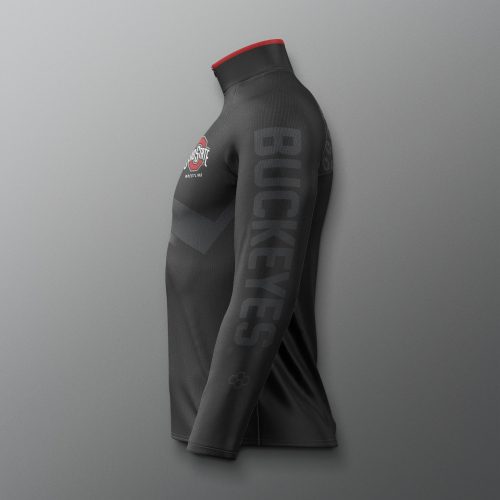 COHQZ1018 Ohio State Sublimated Quarter Zip Black 0003