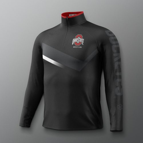 COHQZ1018 Ohio State Sublimated Quarter Zip Black 0005