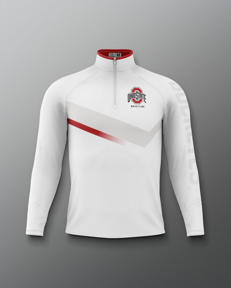 COHQZ1018 Ohio State Sublimated Quarter Zip White 0001