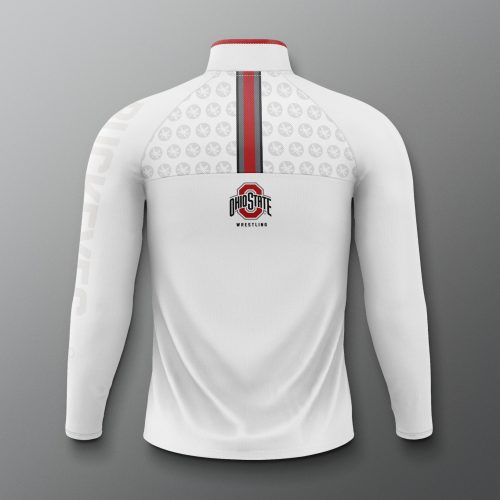 COHQZ1018 Ohio State Sublimated Quarter Zip White 0002