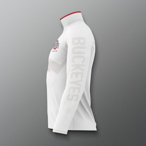 COHQZ1018 Ohio State Sublimated Quarter Zip White 0003