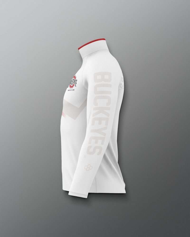 COHQZ1018 Ohio State Sublimated Quarter Zip White 0003