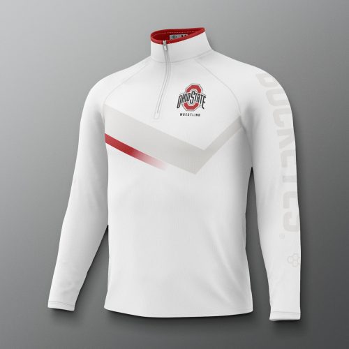 COHQZ1018 Ohio State Sublimated Quarter Zip White 0005