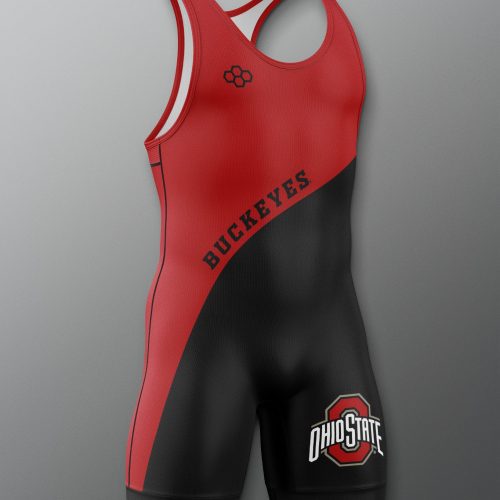 COHSN1019 Buckeyes Throwback Singlet Red Black 0003