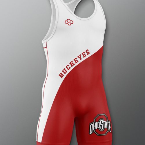 COHSN1019 Buckeyes Throwback Singlet Red White 0003