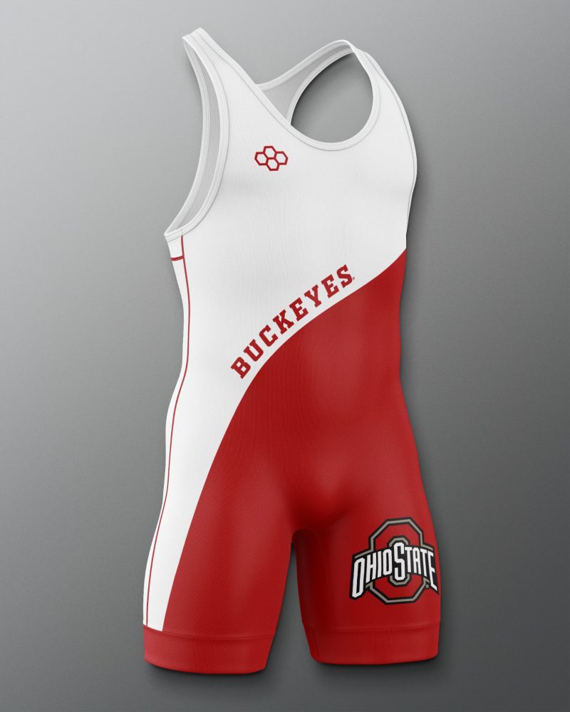 COHSN1019 Buckeyes Throwback Singlet Red White 0003