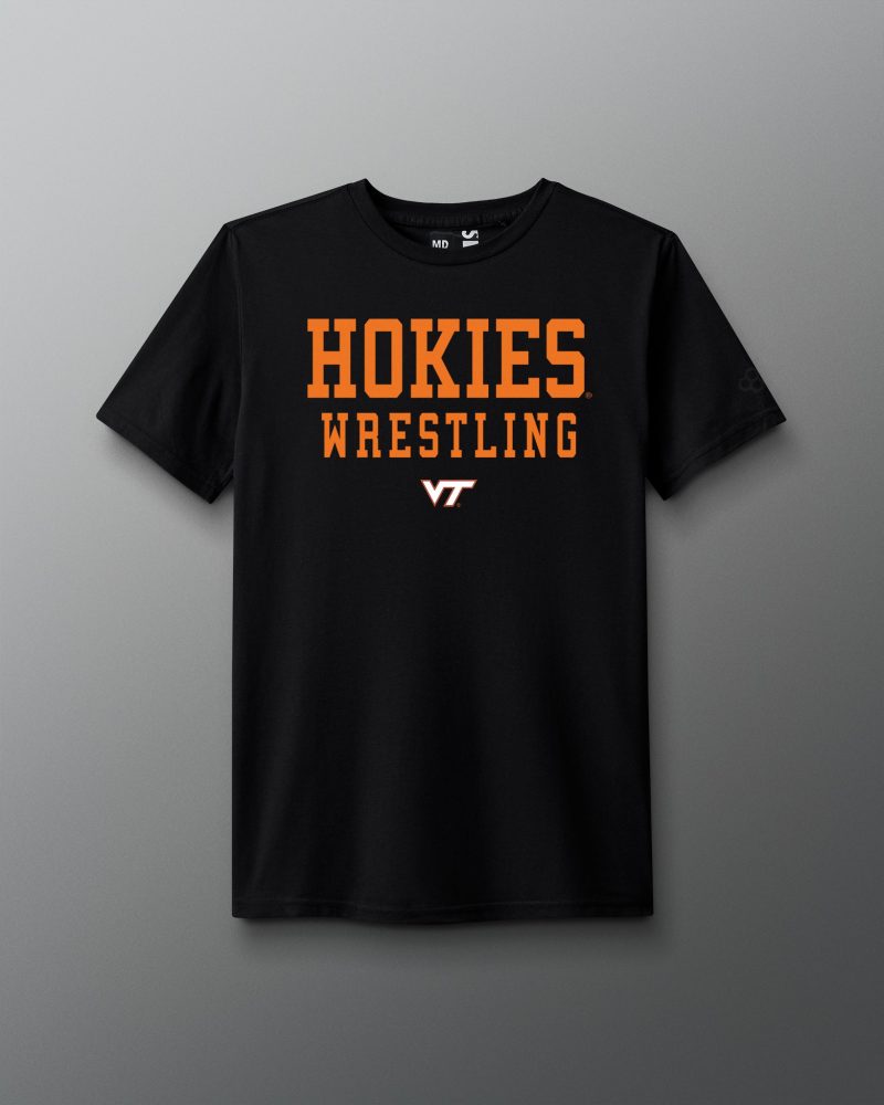 CVTTS1002 Hokies Wrestling T Shirt Black 0001