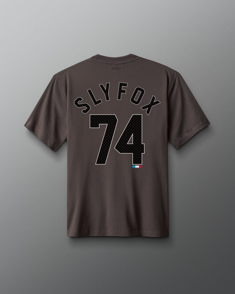 DSFTS1009 Sly Fox Signature Heavyweight Jersey T Shirt Brown 0021