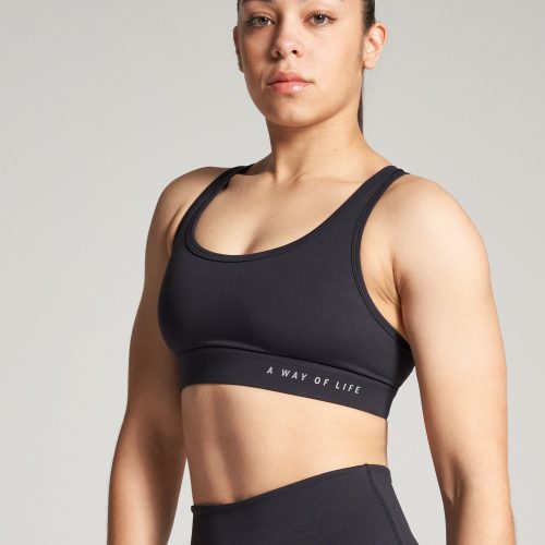 RUDIS Womens Sports Bra Black RUDBR1000 Black 0002