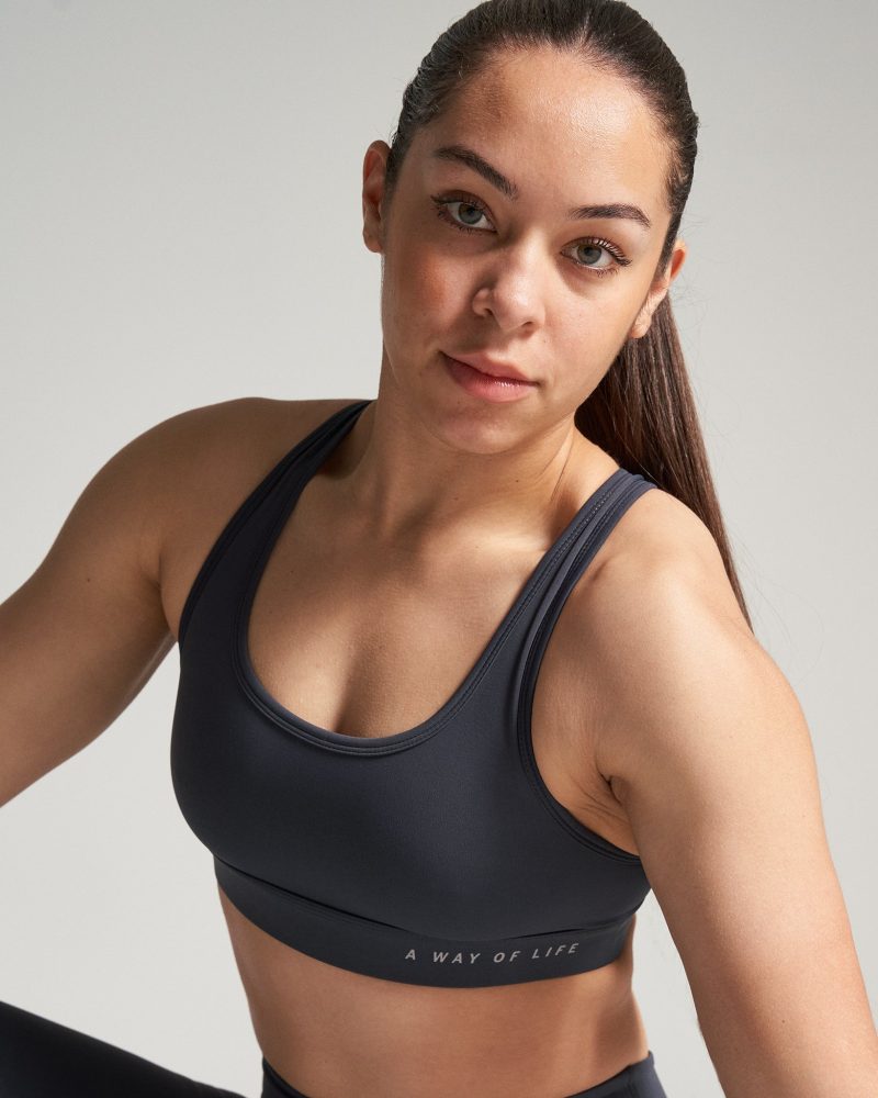 RUDIS Womens Sports Bra Gray RUDBR1000 Charcoal 0011 efc3fb06 771a 458f 9393 9b1da4c7f7b0