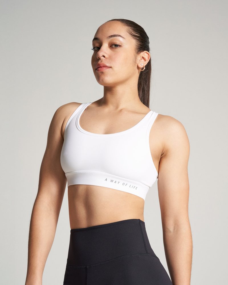 RUDIS Womens Sports Bra White RUDBR1000 White 0010