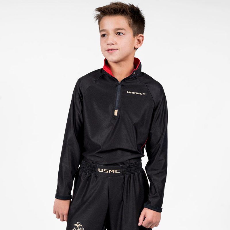 RUDIS YouthUSMCUniformQZip Black 0001