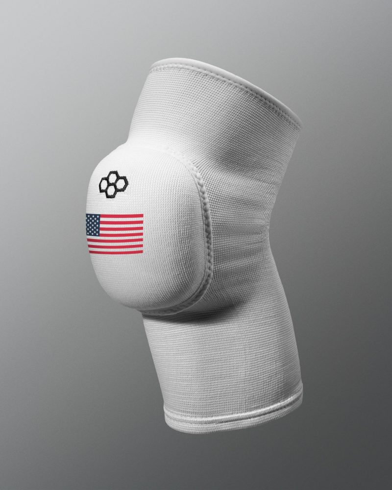 RUDKP1000 Flag Cushion White Knee Pad White 0001