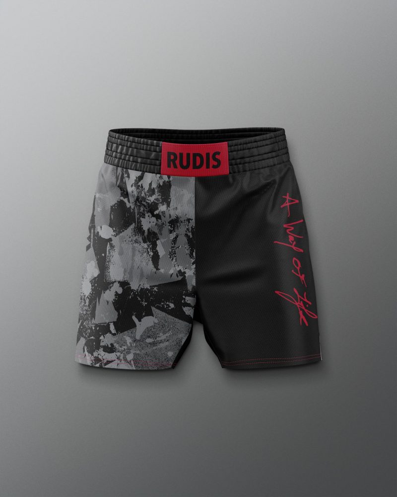 RUDSH1014 Motto Scripted Elite Shorts Black 0001