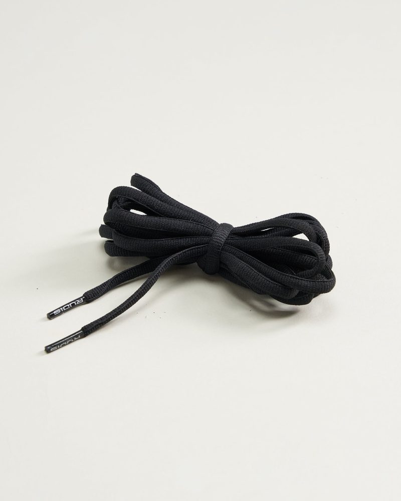 RUDSL1000BLK RUDIS Oval Shoe Laces FLT Black 002