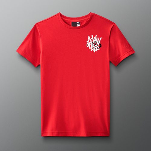 RUDTS1121 A Way Of Life Spray T Shirt Red 0001