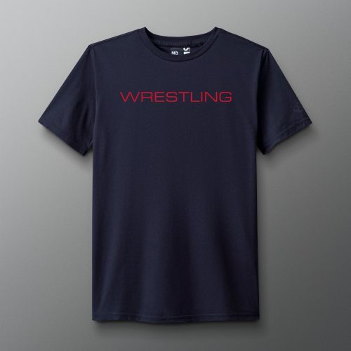 RUDTS1130 Wrestling Wordmark Elite Super Soft T Shirt Navy 0001