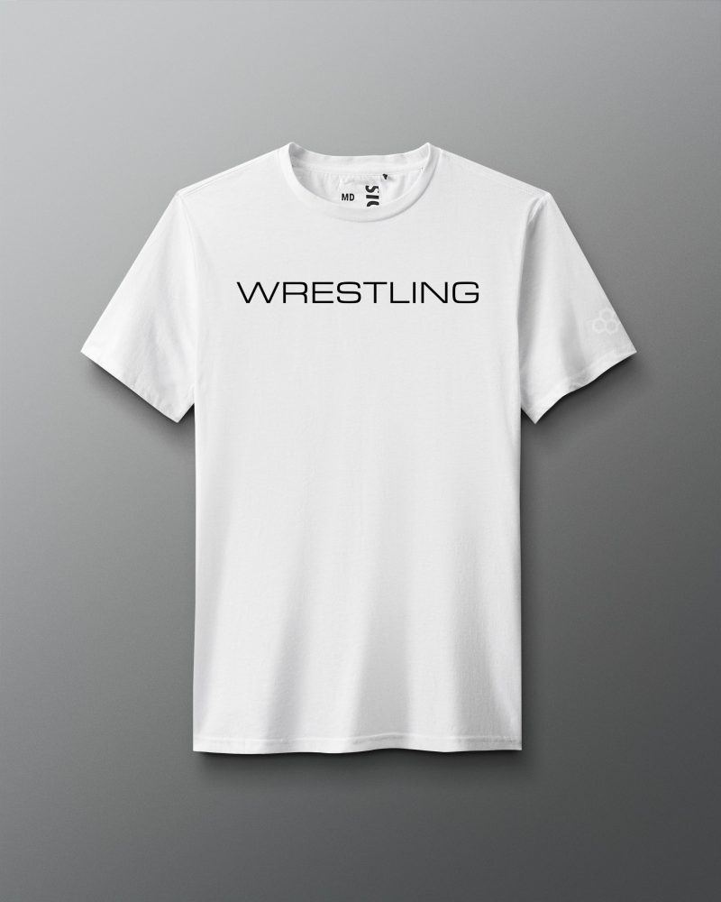 RUDTS1130 Wrestling Wordmark Elite Super Soft T Shirt White 0001