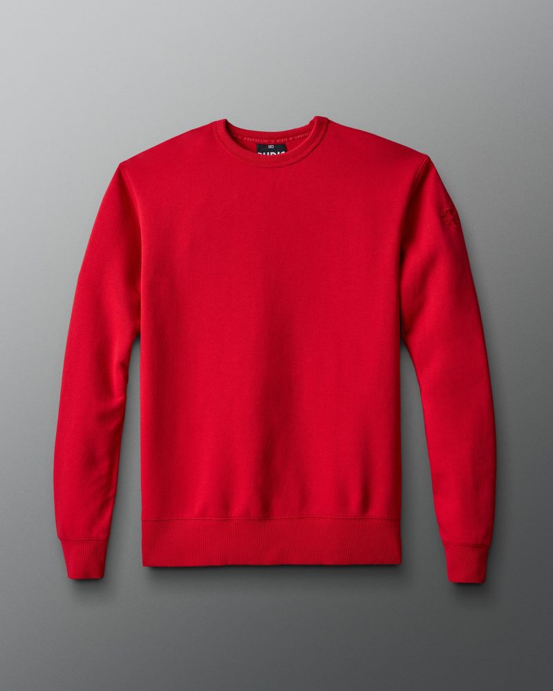 TEMCR1000 Comfort Fleece Crewneck PUP Red 0021