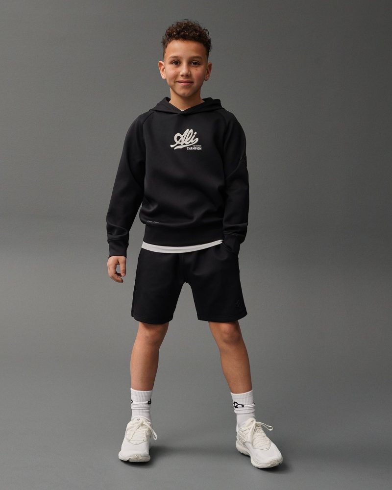 Y ALIHD1001 Ali Peoples Champ Cool Touch Youth Hoodie PUP Black 001