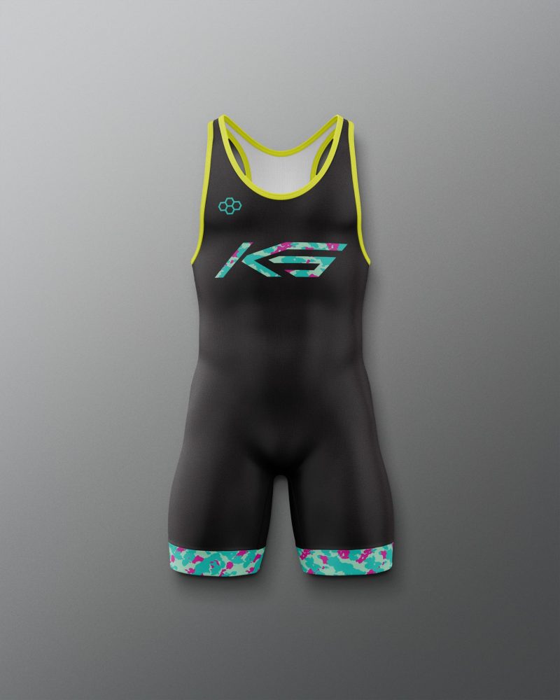 Y ATHSN1002 KS Controlled Chaos Youth Elite 2.0 Singlet Black 0001