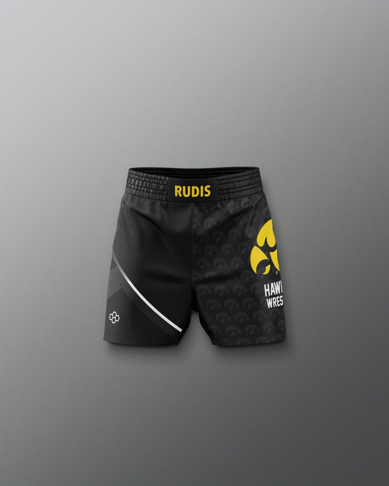 Y CIASH1012 Iowa Hawkeyes Sublimated Youth Elite Shorts Black 0001