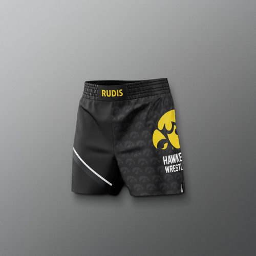 Y CIASH1012 Iowa Hawkeyes Sublimated Youth Elite Shorts Black 0005