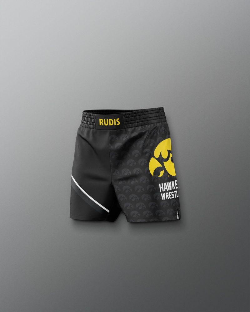 Y CIASH1012 Iowa Hawkeyes Sublimated Youth Elite Shorts Black 0005