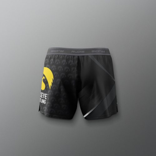 Y CIASH1014 Iowa Hawkeyes Sublimated Girls Elite Shorts Black 0002