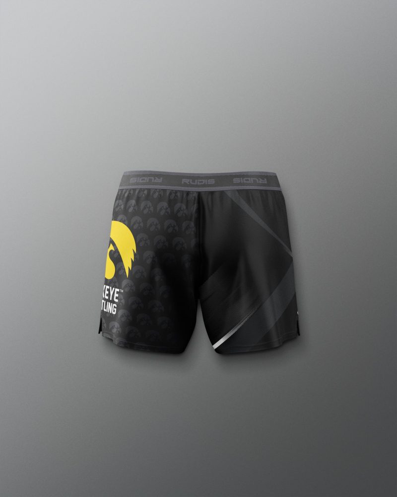 Y CIASH1014 Iowa Hawkeyes Sublimated Girls Elite Shorts Black 0002