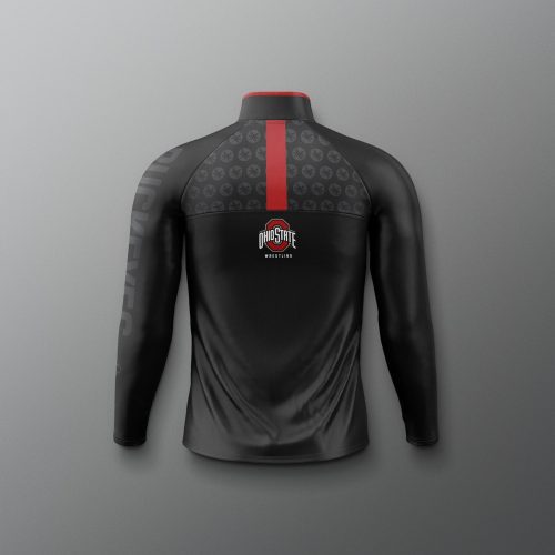 Y COHQZ1018 Ohio State Sublimated Youth Quarter Zip Black 0002