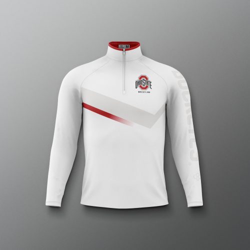 Y COHQZ1018 Ohio State Sublimated Youth Quarter Zip White 0001