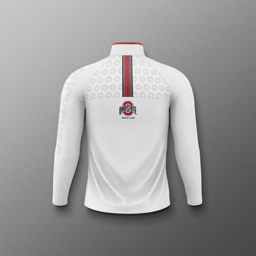 Y COHQZ1018 Ohio State Sublimated Youth Quarter Zip White 0002