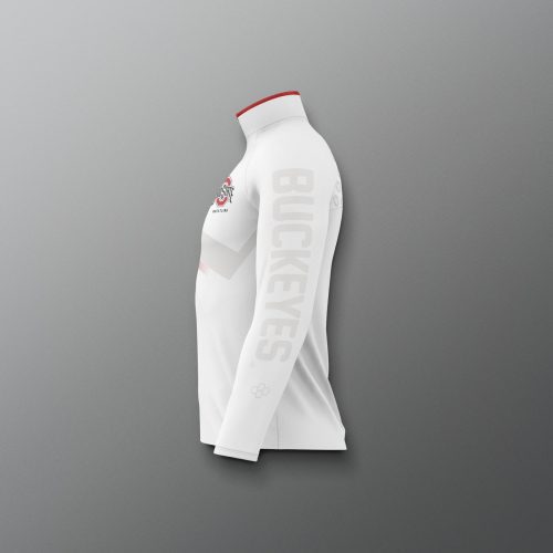 Y COHQZ1018 Ohio State Sublimated Youth Quarter Zip White 0003