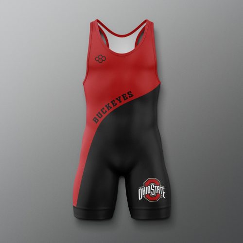 Y COHSN1019 Buckeyes Throwback Youth Singlet Red Black 0001