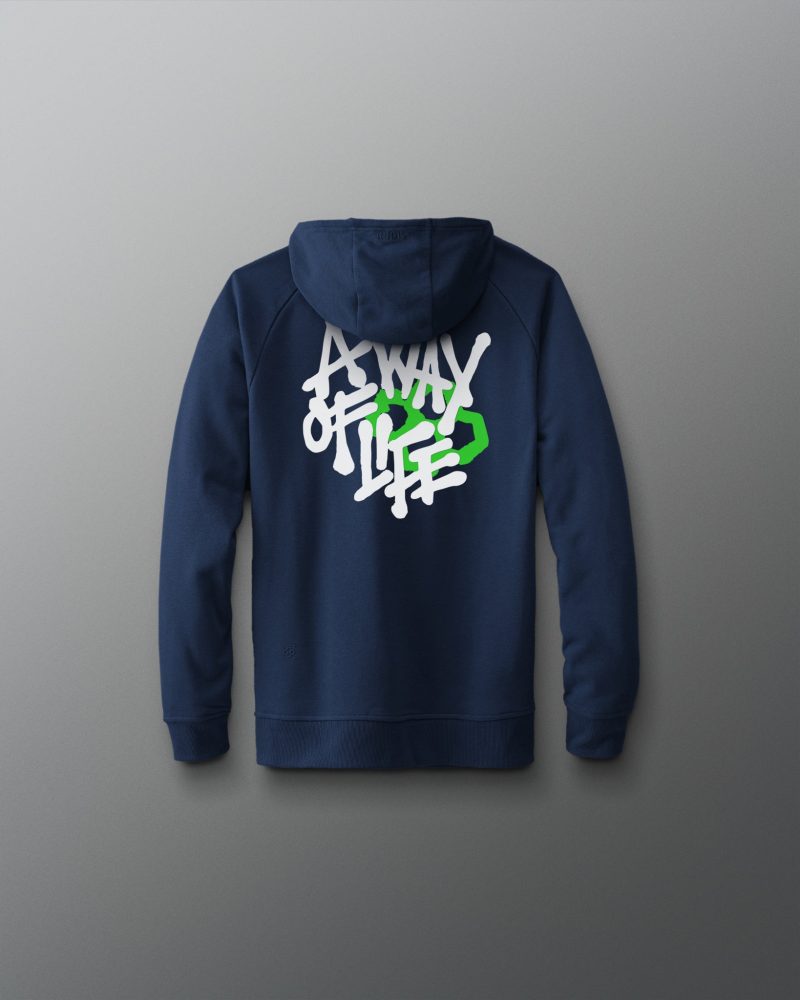 Y RUDHD1063 A Way Of Life Spray Hoodie Navy 0002