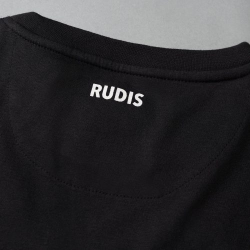 Y RUDTS1129 RUDIS Happy Yellow Drip T Shirt Black 0002