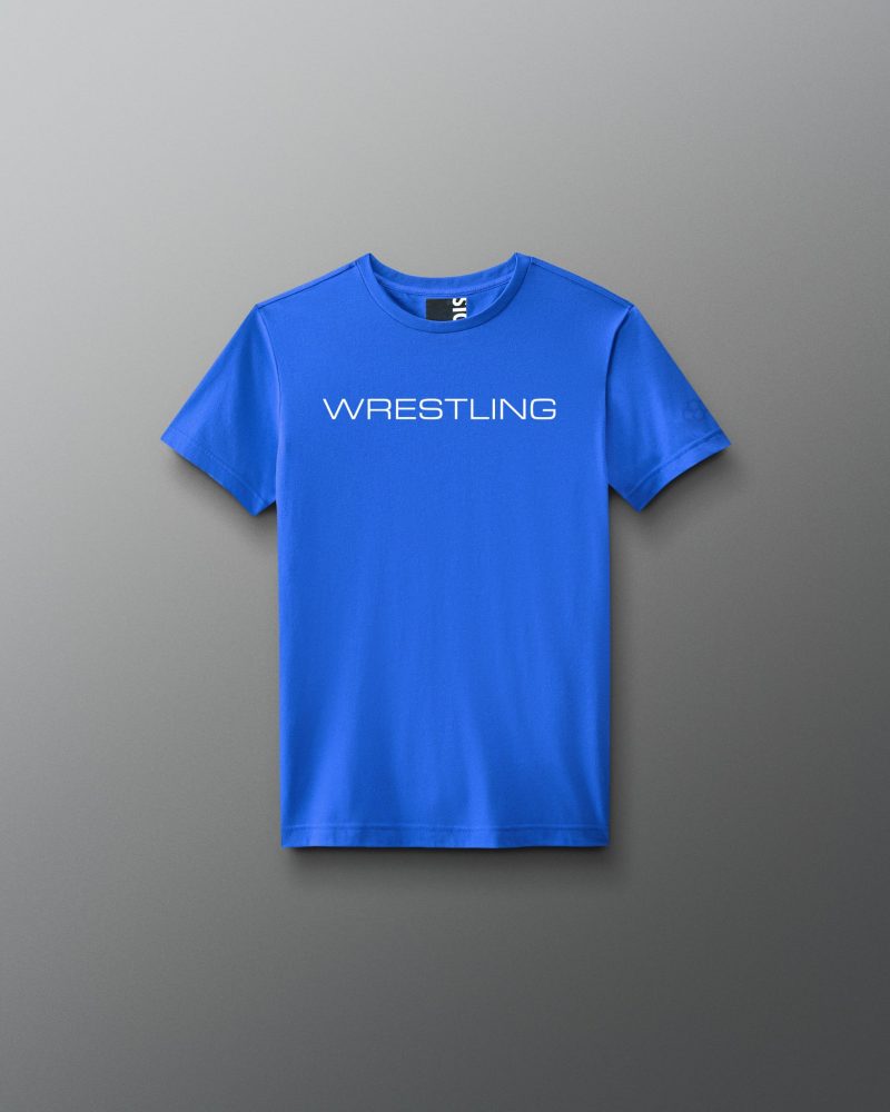 Y RUDTS1130 Wrestling Wordmark Elite Super Soft Youth T Shirt Royal 0001