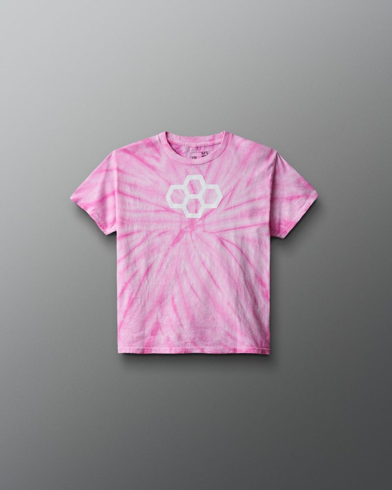 Y RUDTS1139 RUDIS Logo Tie Dye Youth T Shirt PUP Pink tie dye 0021